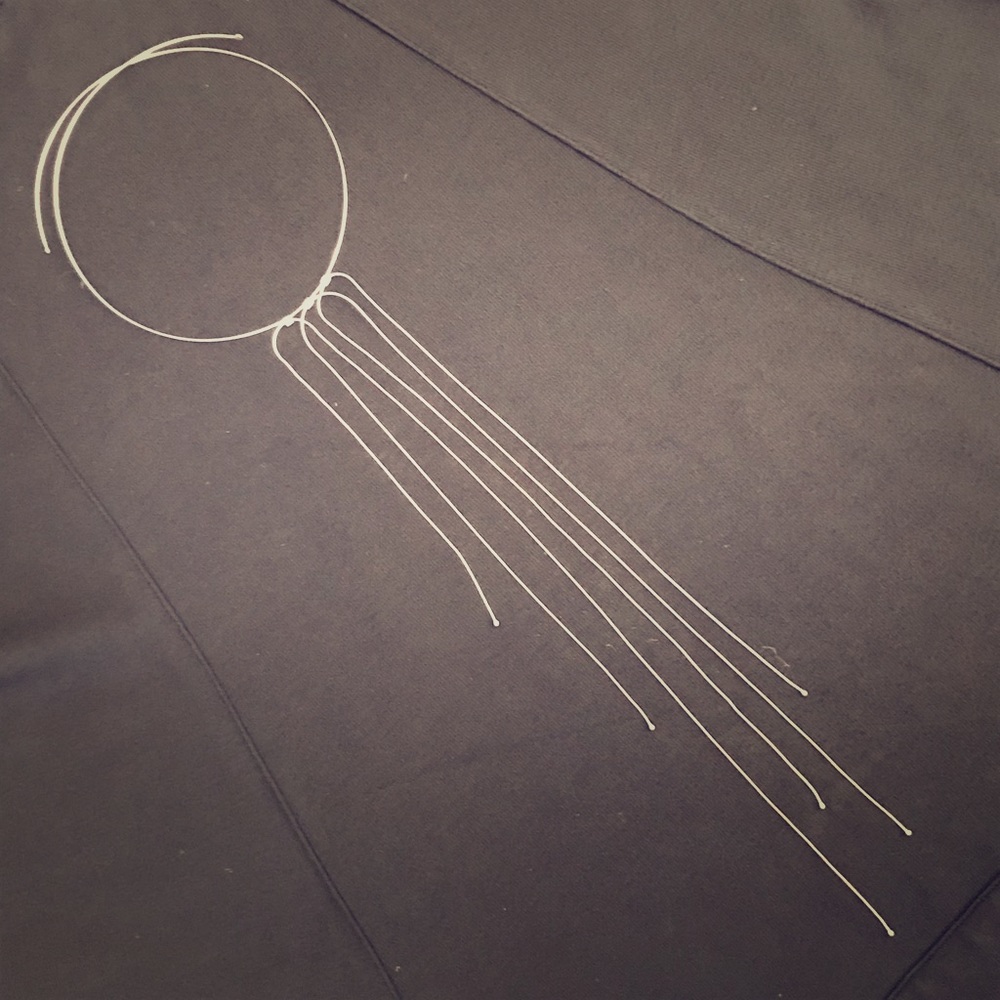One-of-a-kind sterling silver waterfall choker